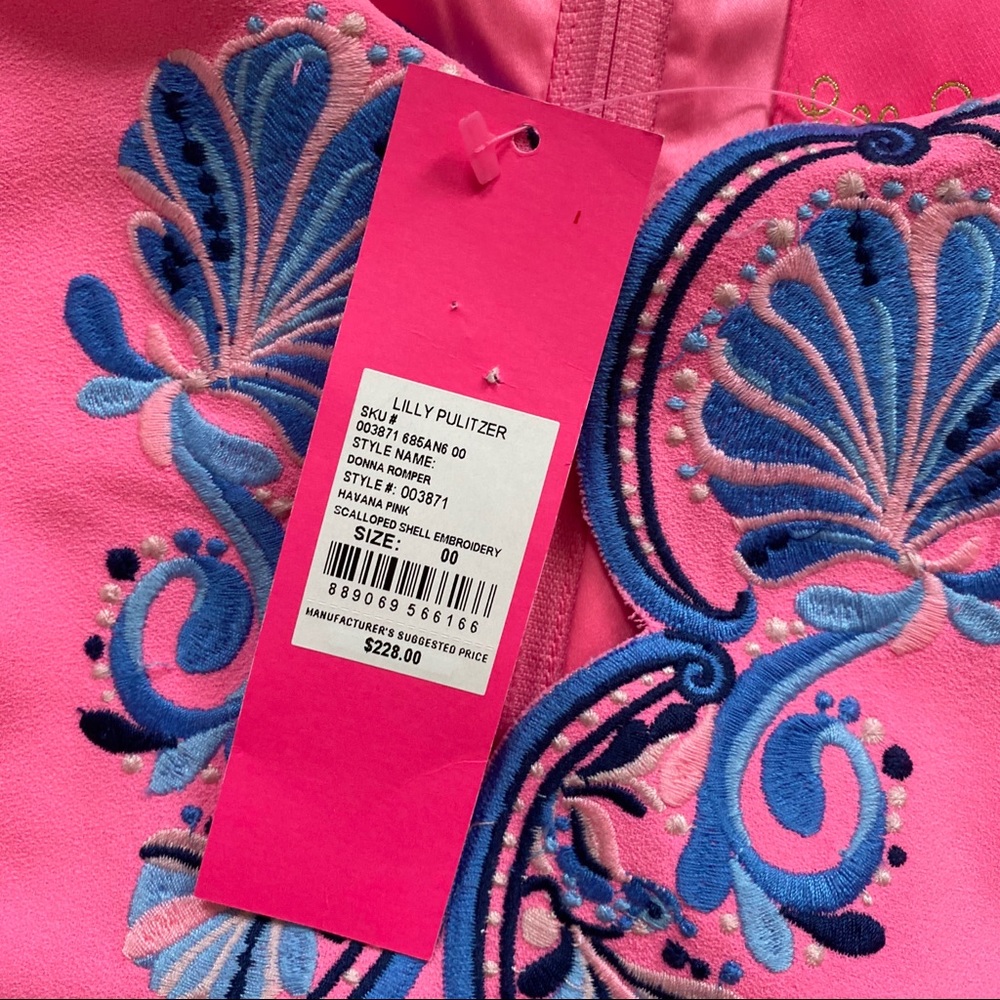 Lily Pulitzer Donna Romper Havana Pink - Picture 3 of 5